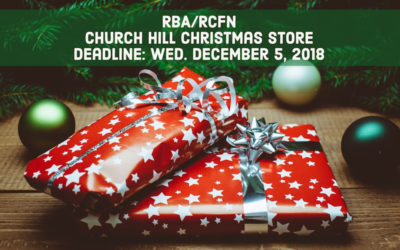 RBA/RCFN Church Hill Wellness Center Christmas Store 2018