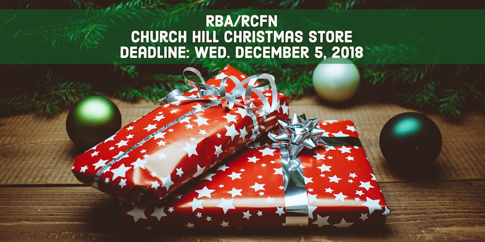 RBA/RCFN Church Hill Wellness Center Christmas Store 2018