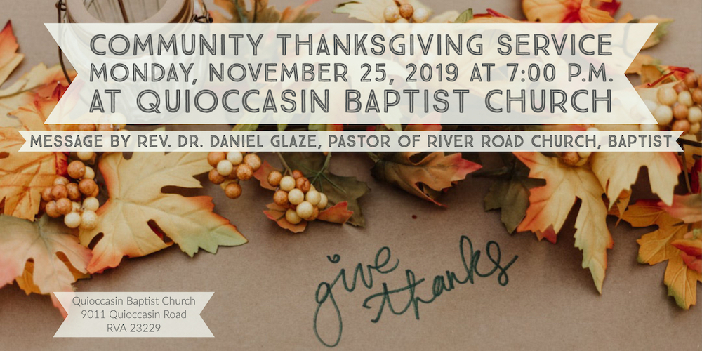 Community Thanksgiving Service 2019