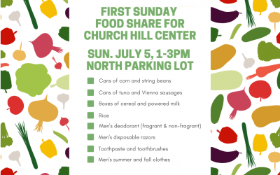 First Sunday Food Share – July 5, 2020