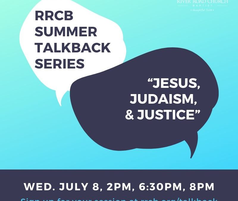 Talkback Session: “Jesus, Judaism, and Justice”