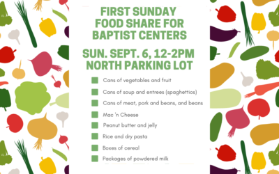 First Sunday Food Share – September 6, 2020