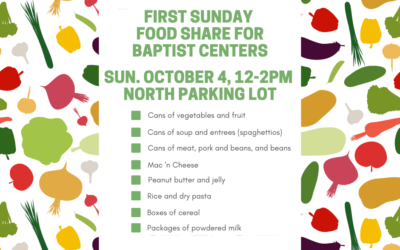 First Sunday Food Share – October 4, 2020