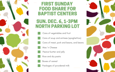 First Sunday Food Share – December 6, 2020