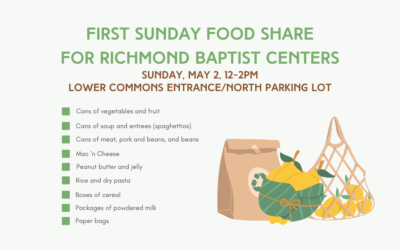 First Sunday Food Share – May 2, 2021