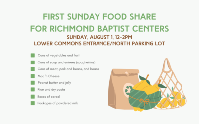 First Sunday Food Share – August 1, 2021