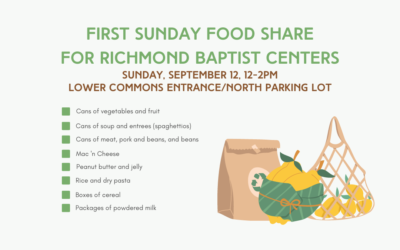 First Sunday Food Share – September 12, 2021