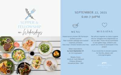 Wednesday Night Supper & Fellowship — September 22, 2021