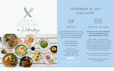 Wednesday Night Supper & Fellowship — September 29, 2021