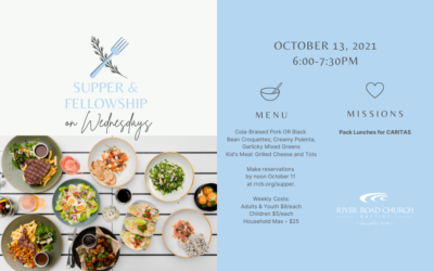 Wednesday Night Supper & Fellowship — October 13, 2021