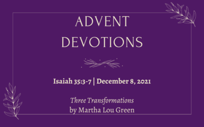 Three Transformations | 2021 Advent Devotions