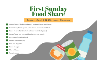 First Sunday Food Share – March 6, 2022